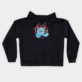 Cute Silly Monster & Teddy Bear - Halloween 2019 Funny Kids Hoodie